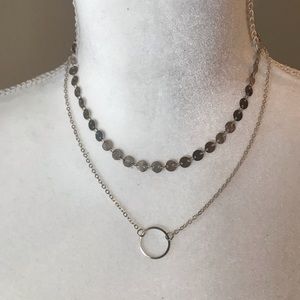 Silver Hoop CHOKER NECKLACE